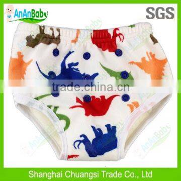 2014 New Minky Waterproof Reusable Bamboo Potty Training Pants / Toddler Baby Training Pants