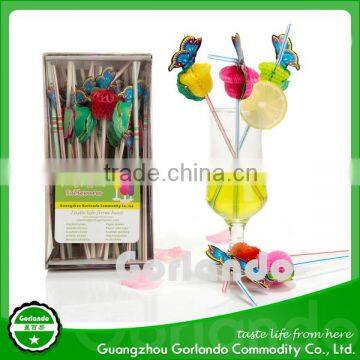 Modern Hot Sell Fancy Butterfly Plastic Drinking Straw photo-2