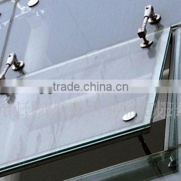 Glass fittings for curtain wall glass