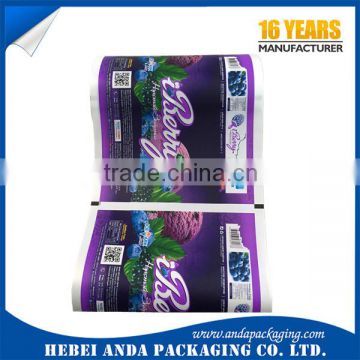 food packaging metalized opp film/popsicle packaging bag/ice cream plastic bag/popsicle bar package bag