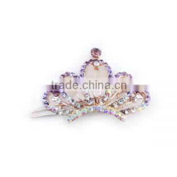 Bling Crown Decorated Stones Hair Pin For Woman photo-2