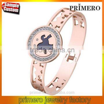 New Fashion Lucky Horse Female Bangle rose gold bracelet For Women