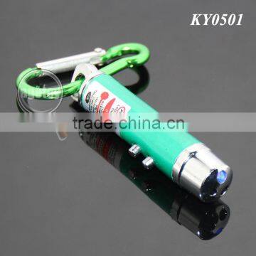 3 in 1 Mini LED Flashlight Torch Lamp Aluminum Carabiner Keyring Personality UV Money Detector Electric LED Light Keychain photo-3