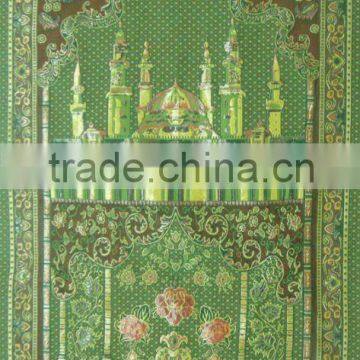 knitted yarn dyed jacquard 25%polyester and 75%cotton muslim prayer carpet DM-009