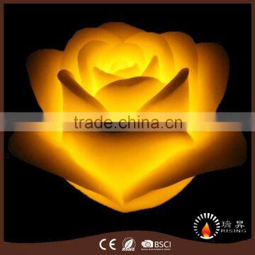 Home decoration hand carved LED candle Rose shape