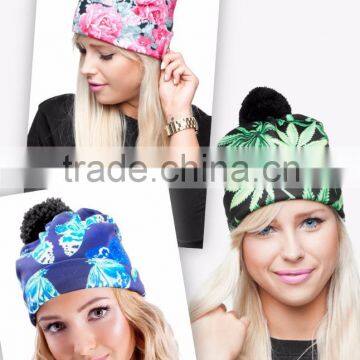 2015 Latest Top Selling Pug Cartoon Characters Beanie Hat Printed 3d Beanie photo-6