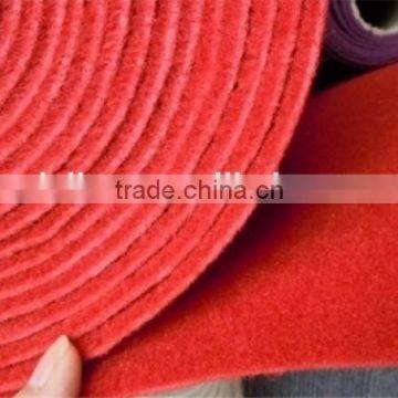 Wholesale factory price nonwoven blue plain exhibition carpet in roll