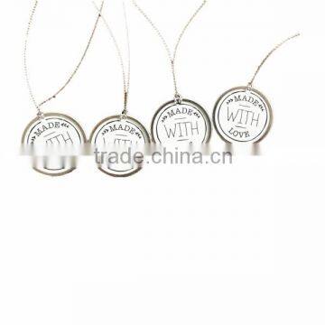 round metal rim paper gift tags