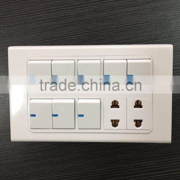 Pakistan 8+2 Wall switch SOCKET 4/6/8/10 GANG SWITCH PLATE