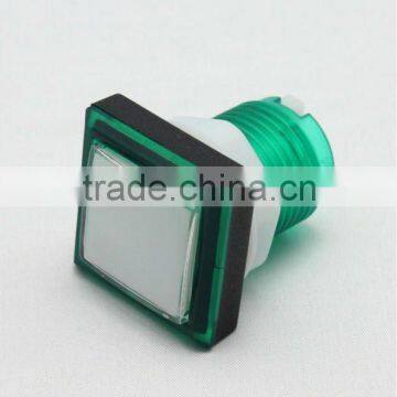 33mm green square sonic arcade game machine push button illuminated pushbutton switch with LED light