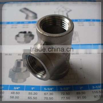 Stainless Steel NPT Equal Tee 304