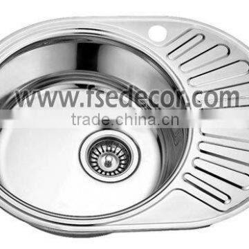 European Style Stainless Sink with Drainboard