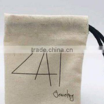 Custom Grey Jewelry Pouch Cotton With Logo,Personalized Jewellery Bag photo-5