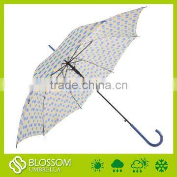 23 inches auto open polka dot umbrella with plastic handle