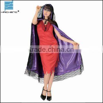 Unisex Halloween Adult black and purple Cape Costumes