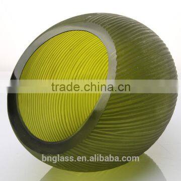 Promotion Decor Glass Oval Vase Green Cheap photo-3