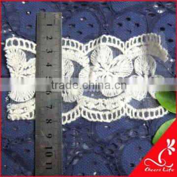 cheerslife flower cotton embroidery lace trim