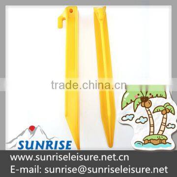 56712# 9" Yellow Plastic Tent Pegs Quality Choice photo-3