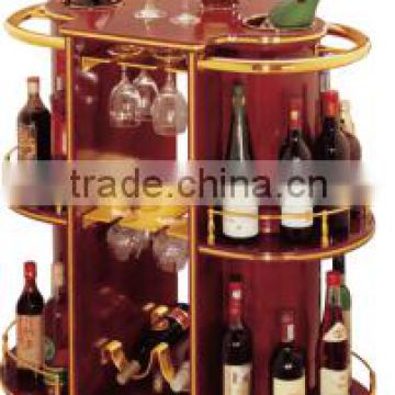 Hahn Banach extension round hotel or restaurant or bar wine beer food hand luxury wood and stainless steeltrolley