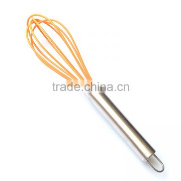 Silicone Whisk for Blending Whisk Cake Beater with S/S handle