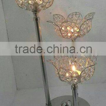Metal & Crystal Christmas 3 Arms t-light Holder