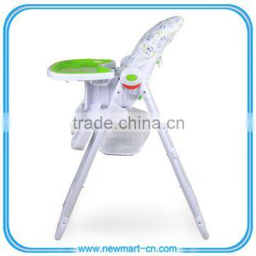 Hot Sale Baby Feeding Wheel High Chair Adjustable Height and Backrest photo-3