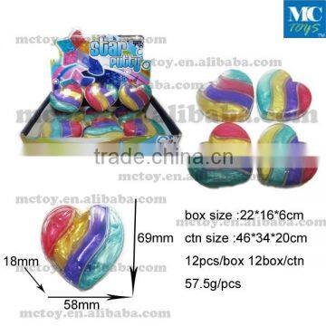 Love Shapes of Crystal Slime Toy/funny Kid's Toy /cheaper Plastic Toy /educational Toy