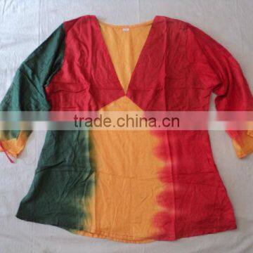 rasta colour printed ladies tops