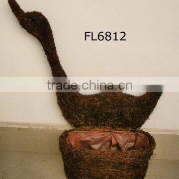 Rattan Animal Flower Pot