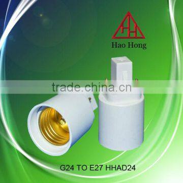 HAOHONG two pins G24 to E27 lamp adapter