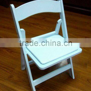 Hot-sale white resin wedding folding chair