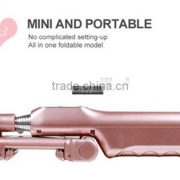 2016 New Design Power Bank Mini Monopod Selfie Stick With Flash Light and Mirror