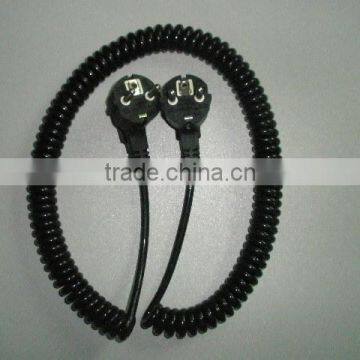 High current Black Copper Spiral Cable with plug China Manufacturer OEM