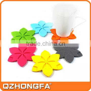 custom leaf shape silicone wine glass coaster