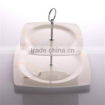 new square shape bone china ceramic porcelain pie dish