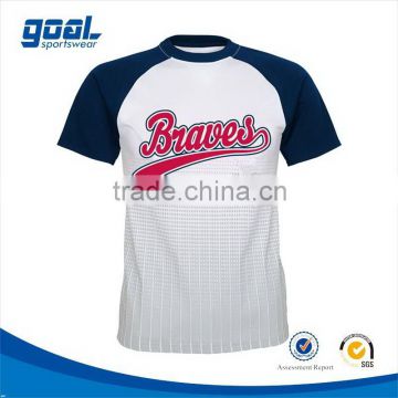 High quality plus size raglan baseball t shirts jersey