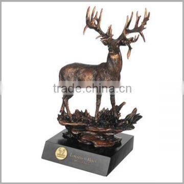 Home Decor Antique Folk Art Bronze Elk Statue Sculpture for Sale