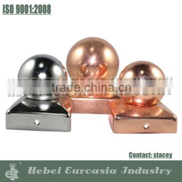 Round Galvanized Steel Fence Post Cap / Metal Post Cap