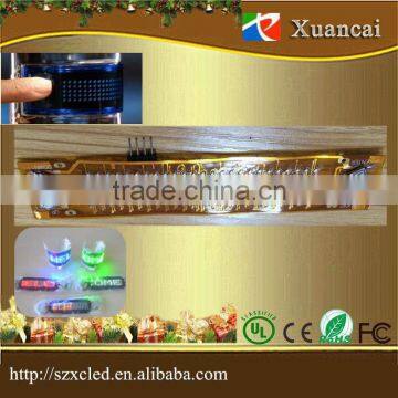 Wine bottle advertising ring programmable moving message led advertising sign for bottle ring