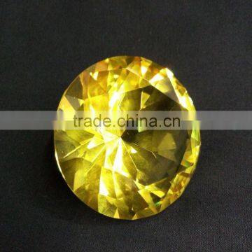 Wholesale 60mm Optical decorative glass Diamond with Golden Etched Facet