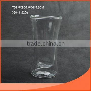 350ml double wall glass cup with high quality                        
                                                                                Supplier's Choice