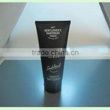 150ml black shaving cream PE laminated cosmetic container