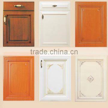 wood grain color pvc kitchen cabinet door panel