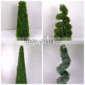 Artificial Spiral Boxwood tower tree for Home garden decoration