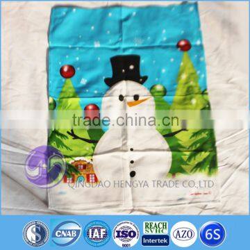 china supplier wholesale custom printed Christmas snowman felt tea towel