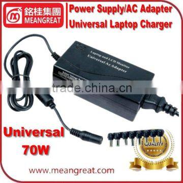 EU/US/AU/UK Plug, 12V/15V/16V/18V/19V/20V/22V/24V 70W Universal Laptop AC Adaptor
