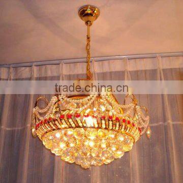 Gold Crystal Glass Small Chandelier Pendant Light in China