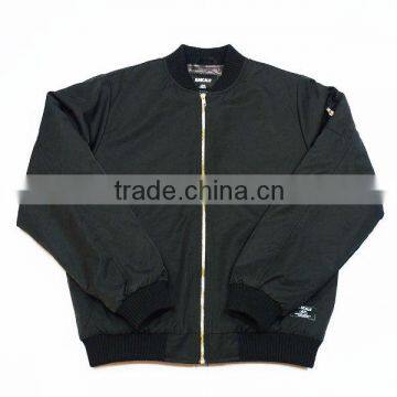 Custom Made Black Bomber Jacket With Embroidery Design