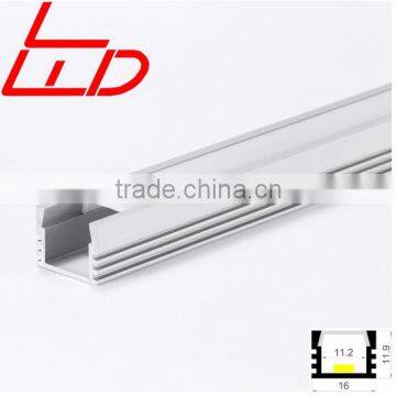 China suppliers surface mounted aluminum track with PC diffuser for rigid led strip