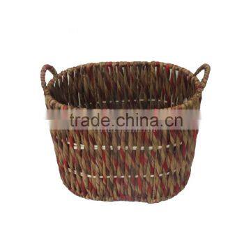 Round Water Hyacinth Baskets With Handles, Storage Water Hyacinth Baskets, Laundry Baskets, Natural Material With Good Price photo-5